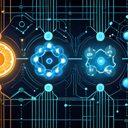 A dynamic visual representing the evolution of blockchain. On one side, abstract, turbulent lines and fast-moving, glowing particles symbolize past "hype" and speculative trading. Transitioning to the other side, show clear, solid structures of real-world utility: interconnected elements depicting transparent food supply chains, secure digital identity icons, and abstract representations of corporate efficiency. The overall composition should convey a sense of maturity, stability, and blockchain as a foundational digital infrastructure, emphasizing problem-solving and long-term value.