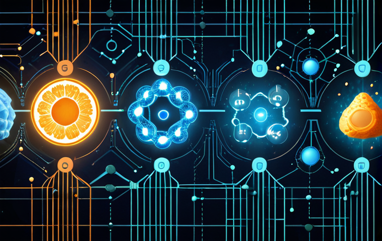 A dynamic visual representing the evolution of blockchain. On one side, abstract, turbulent lines and fast-moving, glowing particles symbolize past "hype" and speculative trading. Transitioning to the other side, show clear, solid structures of real-world utility: interconnected elements depicting transparent food supply chains, secure digital identity icons, and abstract representations of corporate efficiency. The overall composition should convey a sense of maturity, stability, and blockchain as a foundational digital infrastructure, emphasizing problem-solving and long-term value.