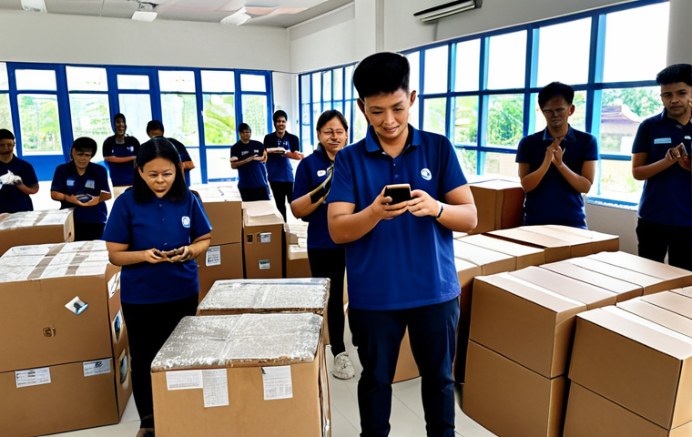 Humanitarian Aid Transparency**

"A diverse group of volunteers, fully clothed and wearing modest clothing, using a blockchain-based app on their smartphones to track donations for flood relief efforts in Kuala Lumpur. The background shows a community center with boxes of supplies. Safe for work, appropriate content, professional, perfect anatomy, natural proportions, well-formed hands. The image should evoke trust and efficiency."

**